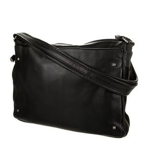 Tumi suede trim leather bag